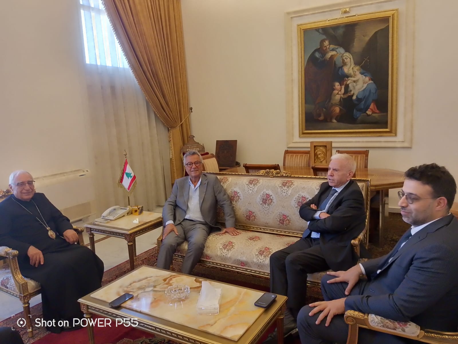البطريرك العبسي استقبل الدكتور المقدسي والمهندس معلوف وبشراوي في الربوة