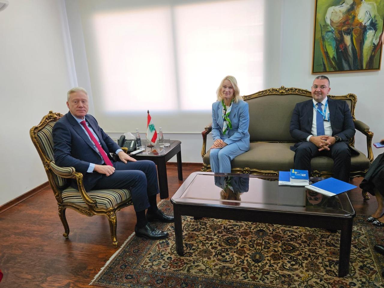 رجّي بحث مع ممثلة مفوضية شؤون اللاجئين في عودة النازحين السوريين