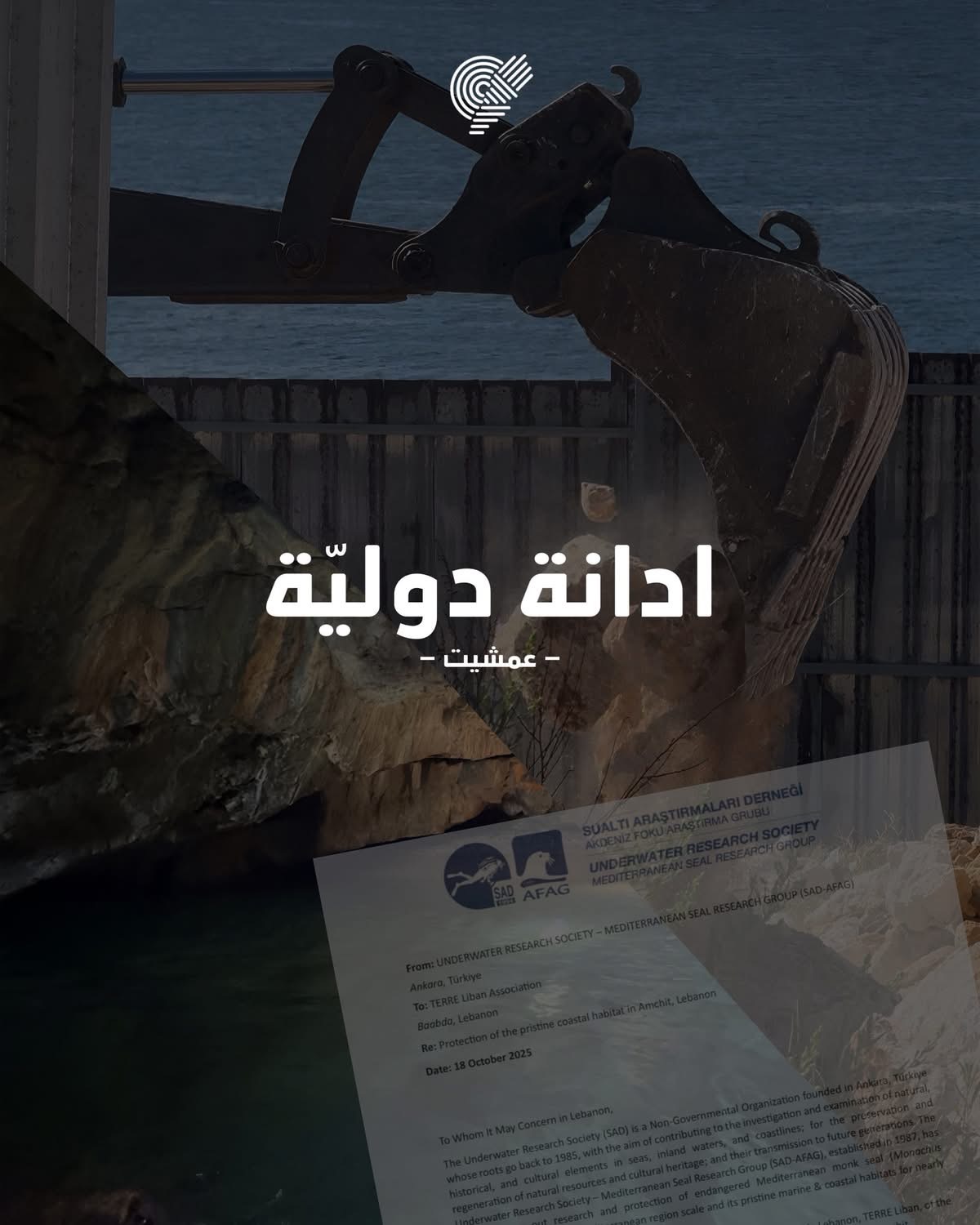 بالوثيقة -  إدانة دولية لأعمال البناء فوق مغارة فقمة الراهب في عمشيت