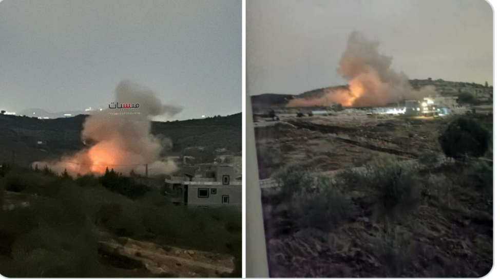 بالصور - الجيش الاسرائيلي  يفجّر منزلاً في ميس الجبل