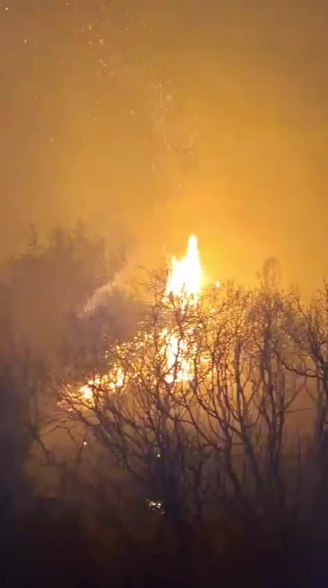 حريق كبير  في خراج بلدة شدرا العكارية وتخوف من امتداد النيران إلى المنازل