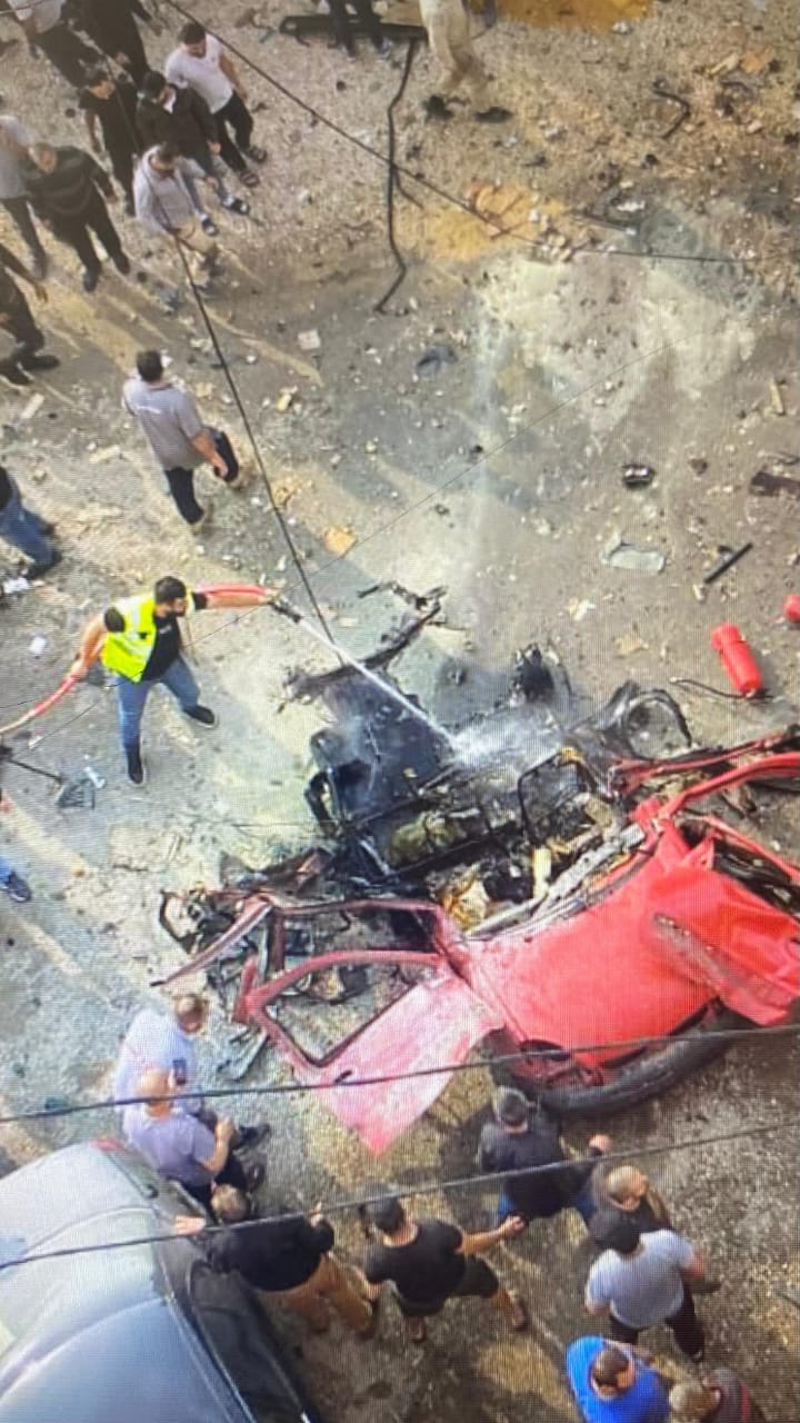 شهيد في الغارة الاسرائيلية على السيارة في تول