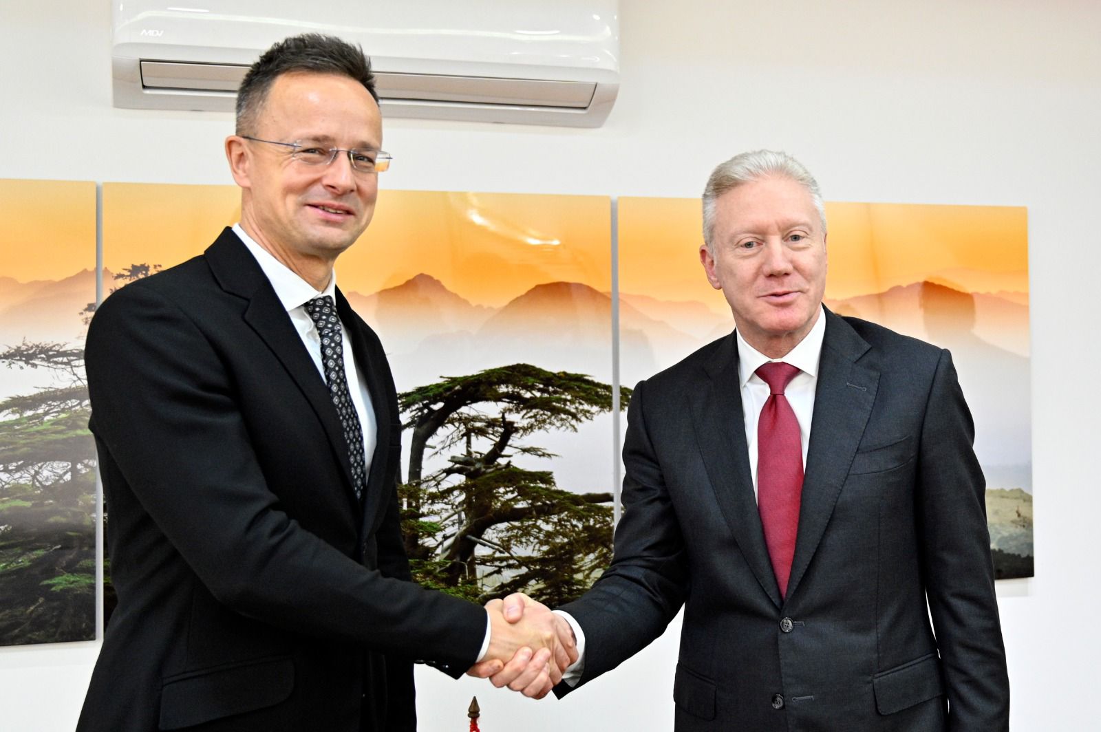 رجي التقى نظيره الهنغاري: طموح اللبنانيين العيش معًا في بلد طبيعي لا سلاح فيه إلا الشرعي
