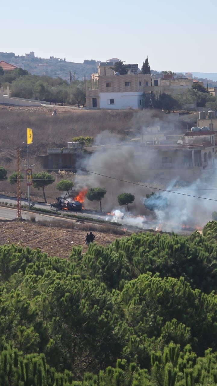 اصابات في غارة  على سيارة قرب مستشفى بنت جبيل الحكومي