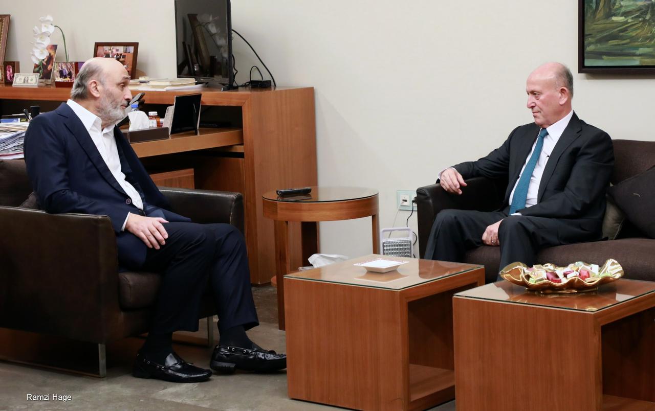 جعجع وريفي يبحثان المستجدات المحلية والإقليمية في معراب