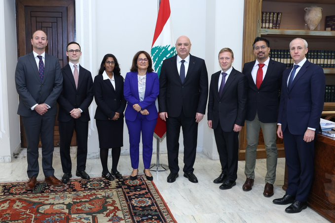 الرئيس  عون استقبل السيدة علياء المبيّض مع وفد من مجموعة Jefferies الاستثمارية