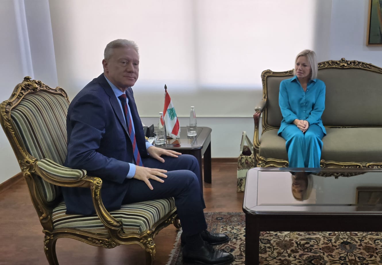 رجي يستقبل روداكوف وهينيس بلاسخارت: تهنئة روسية بعيد الاستقلال وبحث في قرار مجلس الأمن وتطورات المنطقة