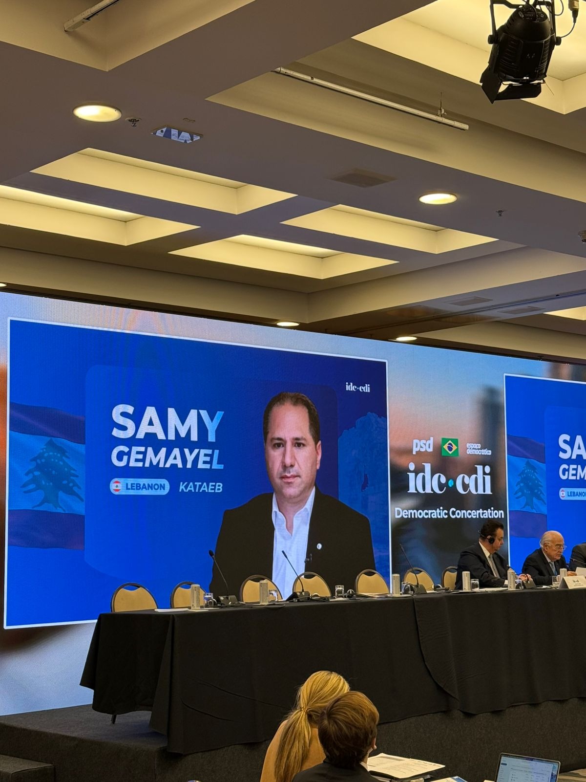 رئيس الكتائب نائباً لرئيس الـCDI  وتأكيد على الدور المحوري الذي يلعبه لبنان والكتائب