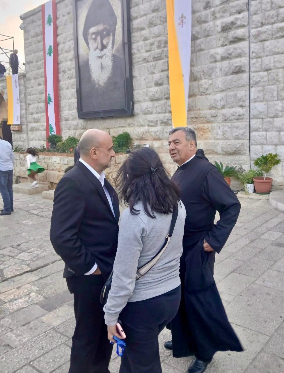 أبي رميا في دير مار مارون في عنايا تحضيراً للزيارة البابا الى ضريح القديس شربل