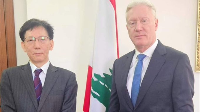 رجي استقبل سفير اليابان في زيارة وداعية