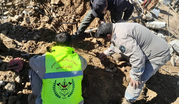 انتشال رفات شهيد داخل الحي الشرقي لمدينة الخيام جنوب لبنان