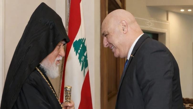 الرئيس عون استقبل كيشيشيان وبايراقداريان في زيارة تهنئة لمناسبة الاعياد