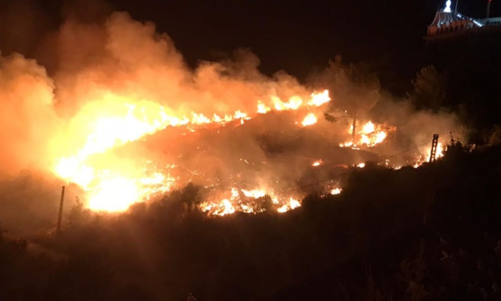 حريق كبير في زحلة