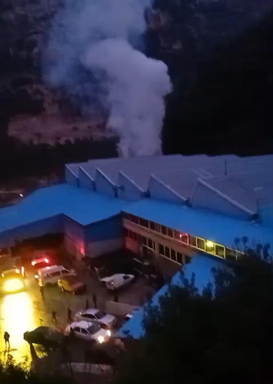 حريق في معمل مياه تنورين … والدفاع المدني يسيطر على الوضع