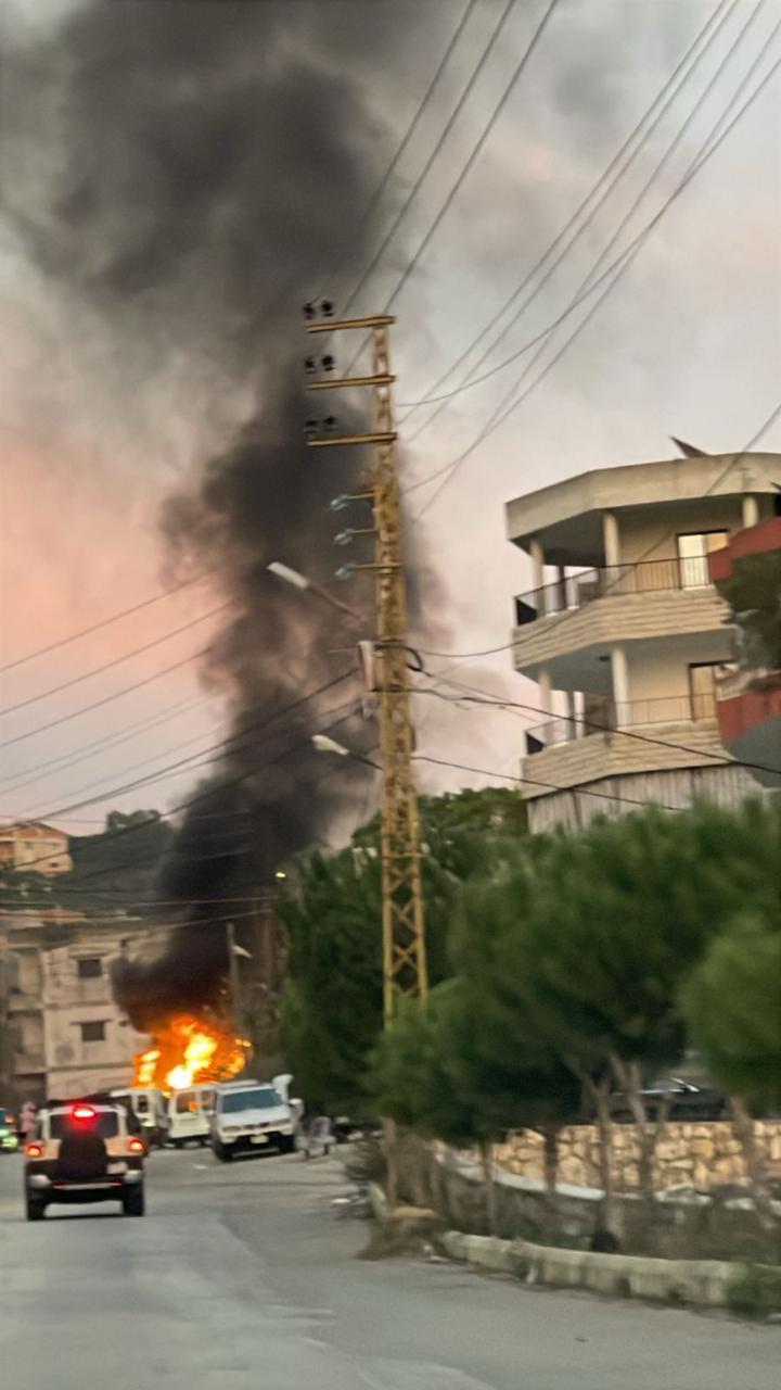 استهداف سيارة على طريق عام عين المزراب–صفد البطيخ