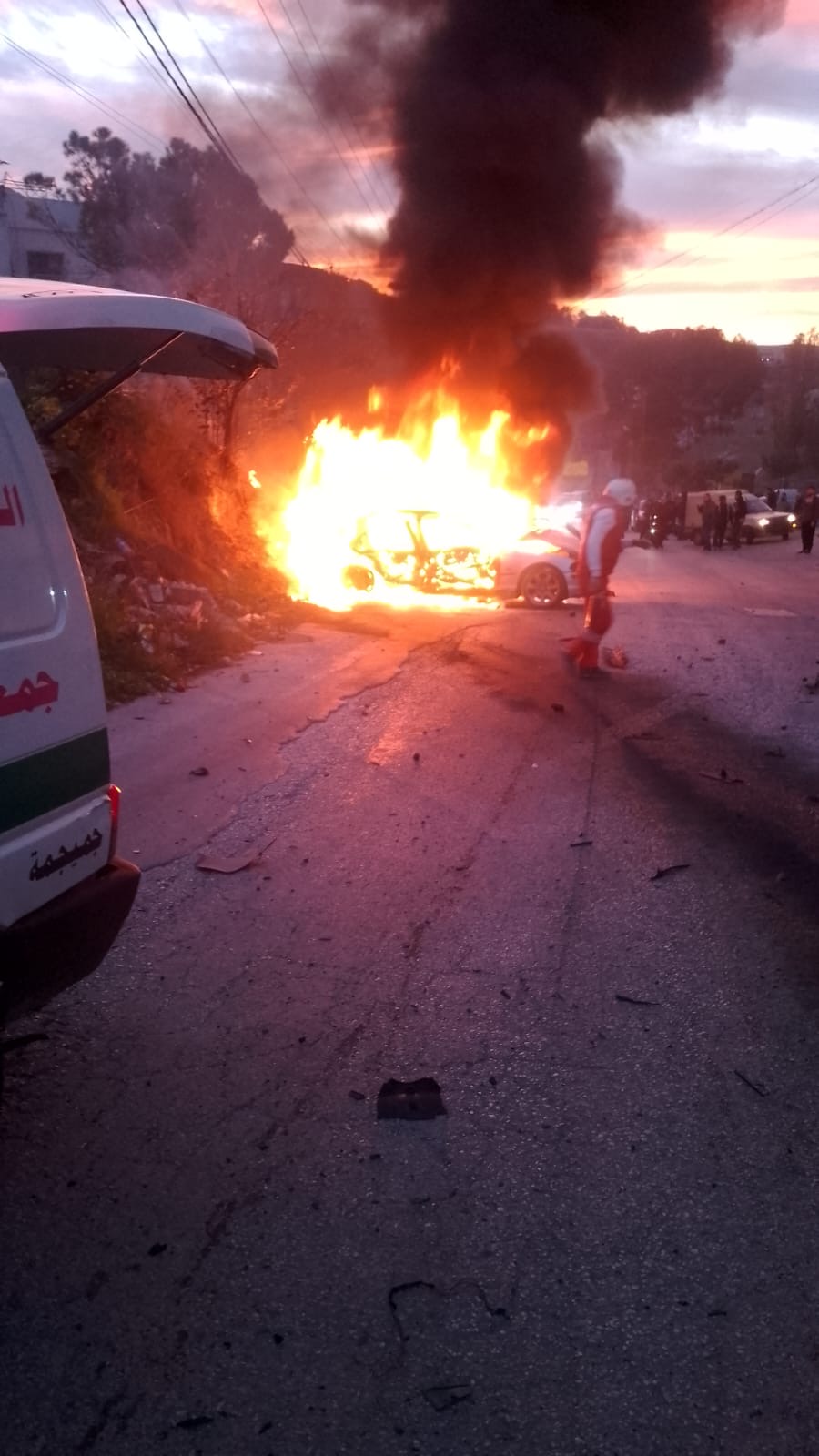 ضحية في الغارة  على سيارة على طريق عام عين المزراب-صفد البطيخ