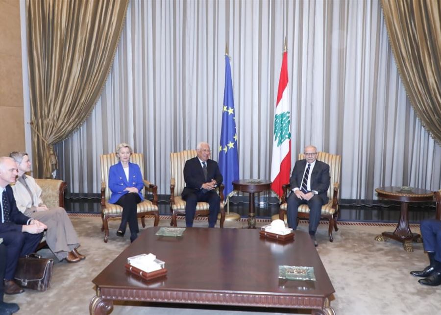 رئيس الحكومة عرض أمام كوستا وفون دير لايين مشاريع الإصلاح المالي