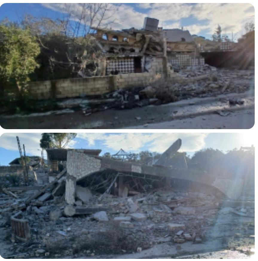 بالصور- العدو الإسرائيلي يفجّر منزلين في بلدة كفركلا فجراً