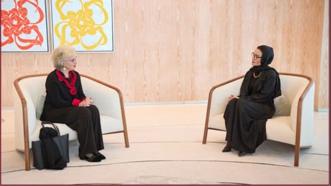 وزيرة التربية بحثت والشيخة موزا في تعزيز التعاون اللبناني - القطري في مجال التعليم والتكنولوجيا