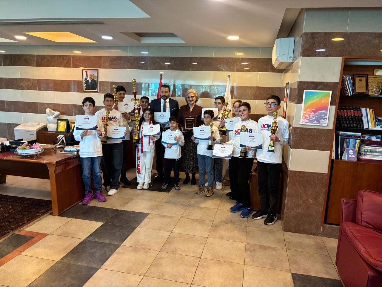 وزيرة التربية  كرّمت طلاب EdTech Plus المتفوّقين في المسابقة العالمية لبرنامج UCMAS للحساب الذهني