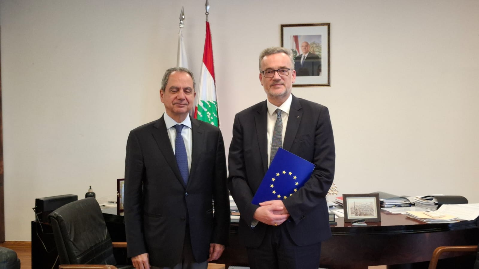وزير الطاقة يبحث مع وفد بنك الاستثمار الأوروبي دعم قطاع الصرف الصحي في لبنان