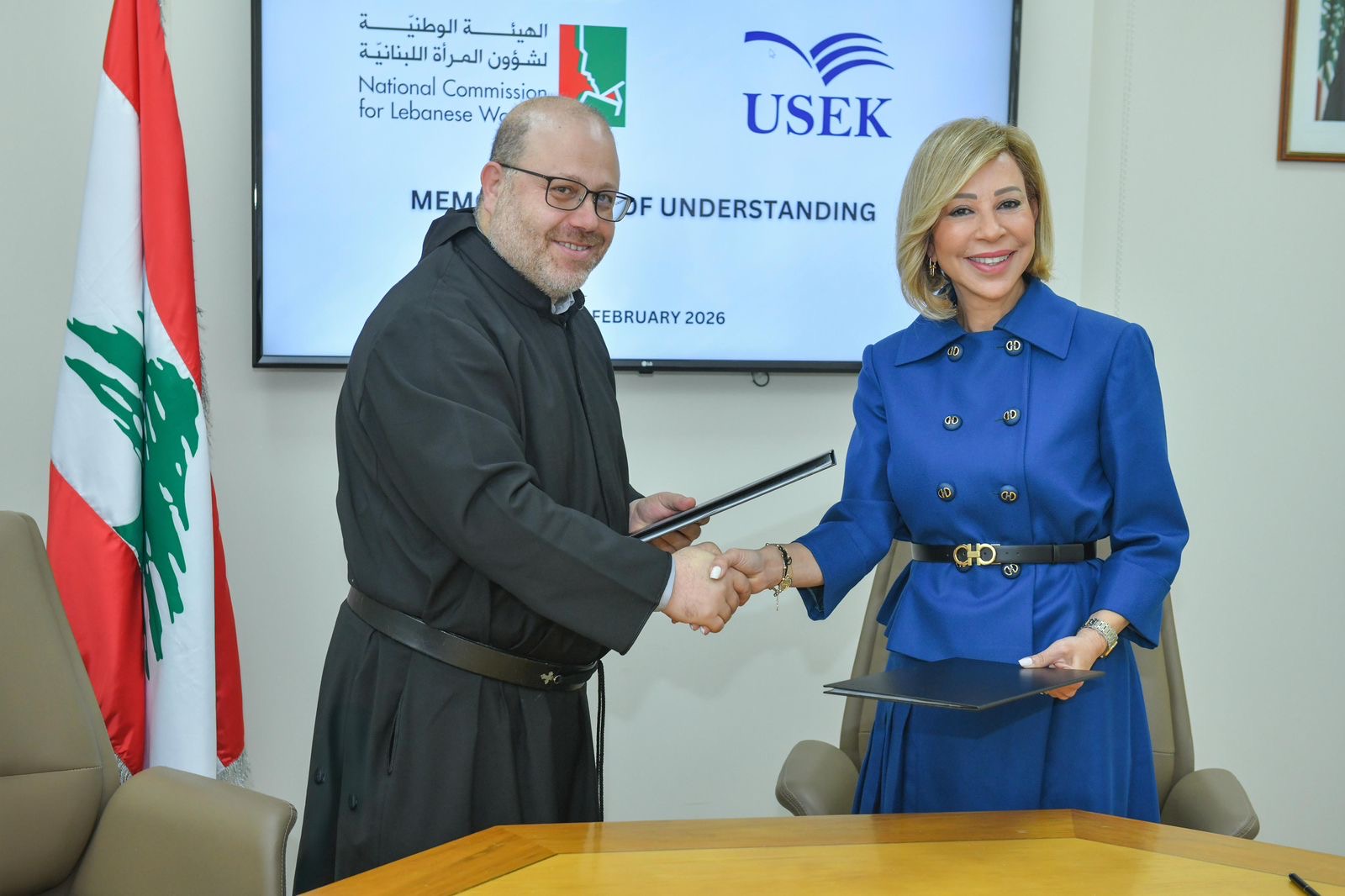 مذكّرة تعاون بين الهيئة الوطنية لشؤون المرأة  وجامعة الروح القدس – الكسليك لتعزيز أوضاع النساء والفتيات في لبنان وتحقيق المساواة بين الجنسين