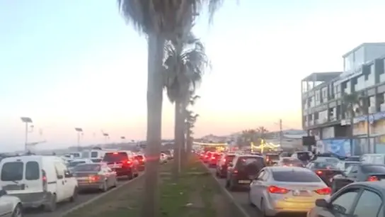 زحمة سير خانقة في صيدا