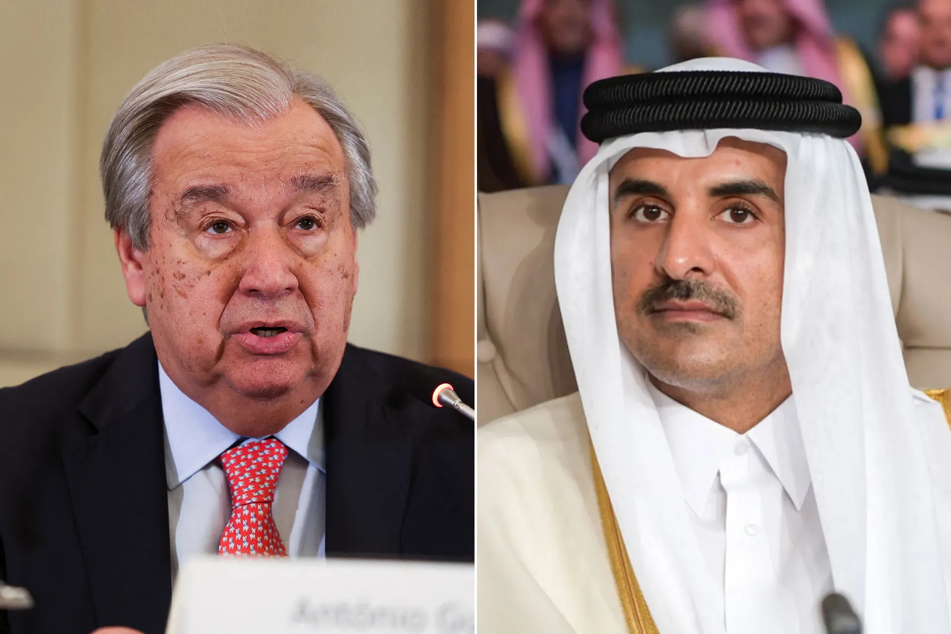 امير قطر يتلقى اتصالًا من غوتيريش ويشددان على أهمية الحوار والدبلوماسية