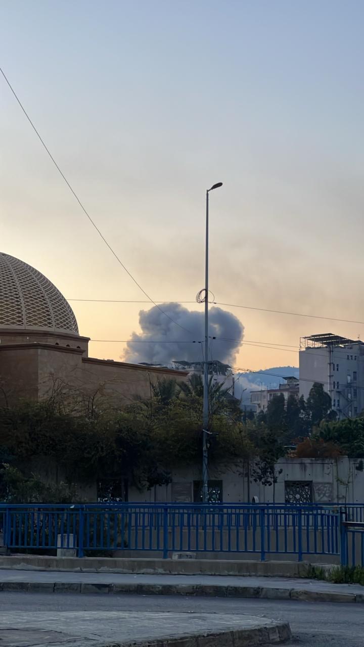 بالفيديو -  غارة إسرائيلية على حارة حريك