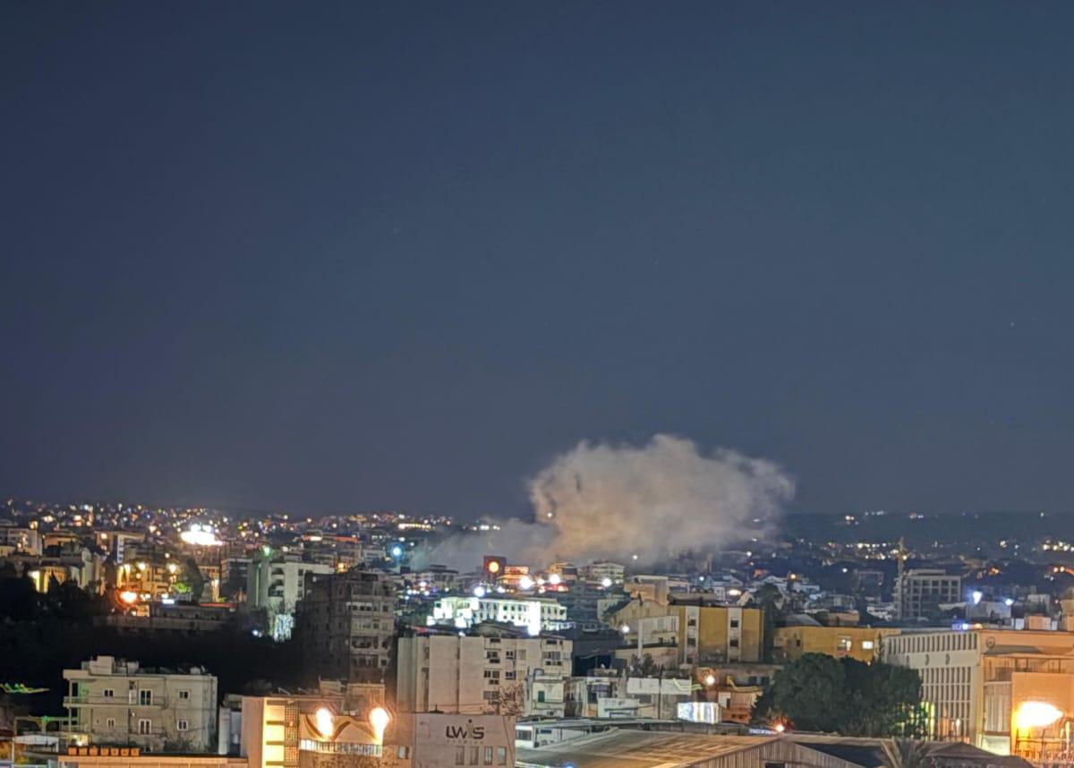 غارة على على طريق الحازمية - محيط بعبدا