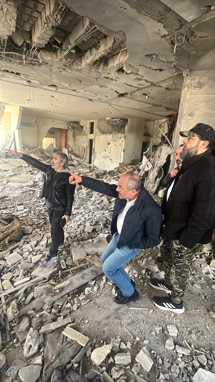 بو عاصي يتفقد مبنى اوتيل comfort في بعبدا