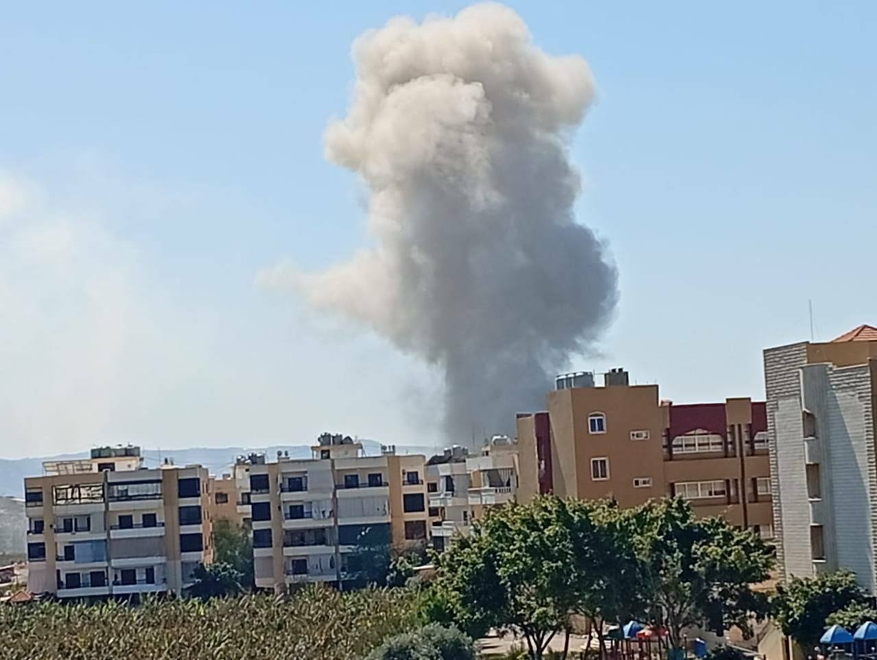 الطيران الحربي الإسرائيلي يستهدف  بلدة العباسية