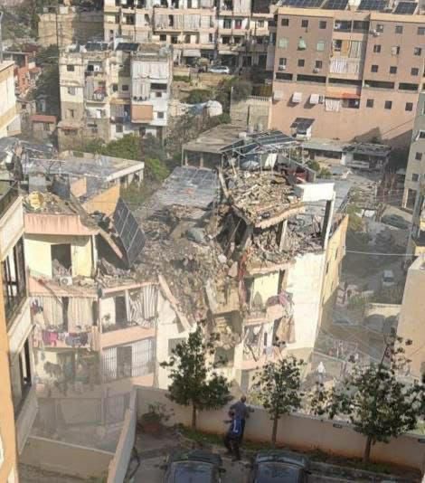 ما هي حصيلة الاصابات في الغارة على المبنى السكني في الفوار في صيدا؟