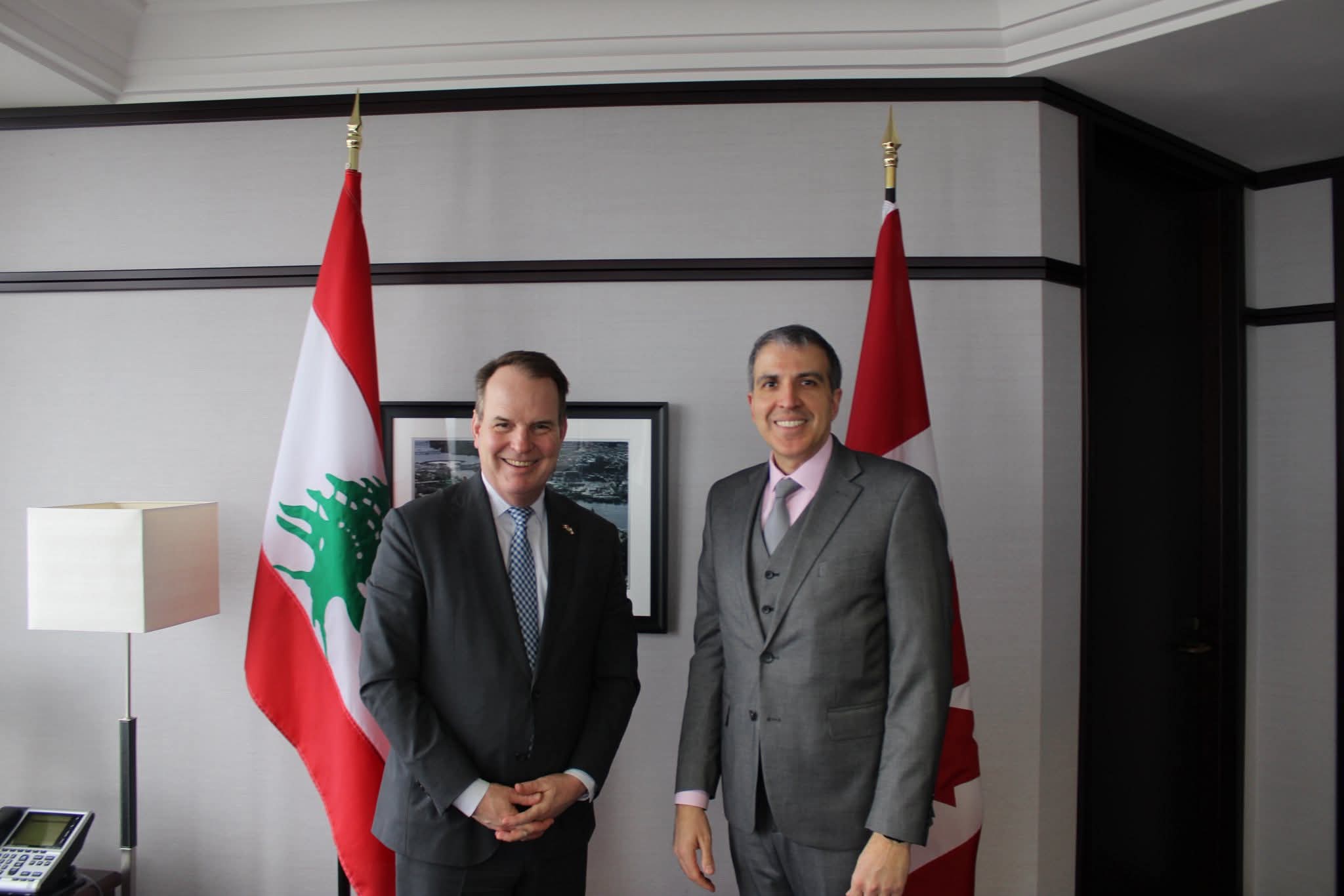 السفير طوق التقى وزير النقل الكندي واتفاق على تعزيز الدعم الإنساني للجالية اللبنانية بمليارات كندية