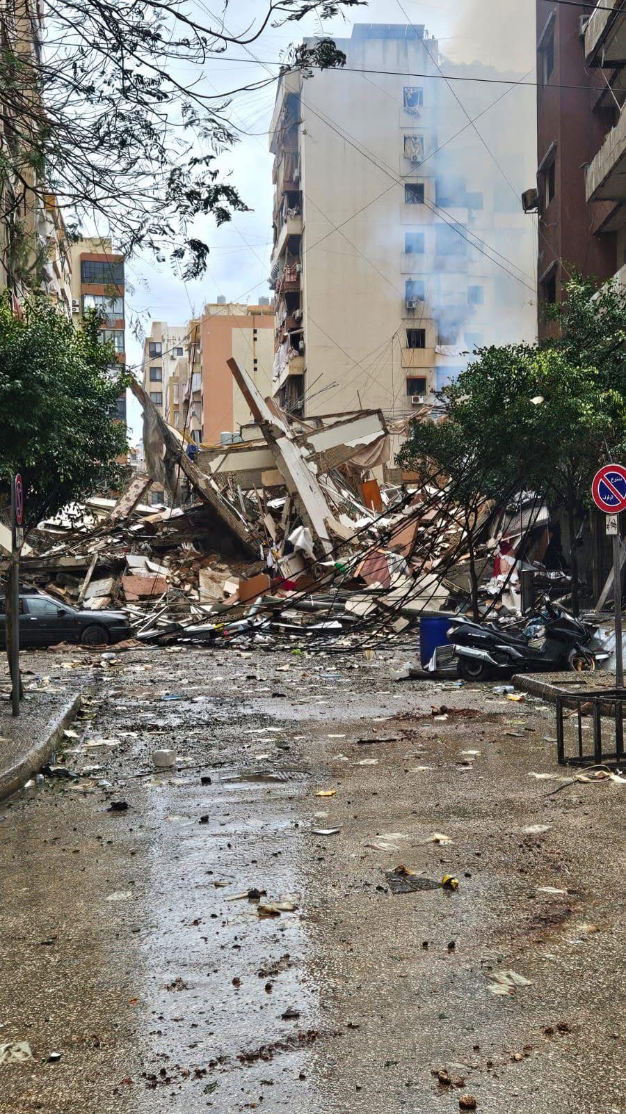 انهيار مبنى في حارة حريك …ما السبب؟