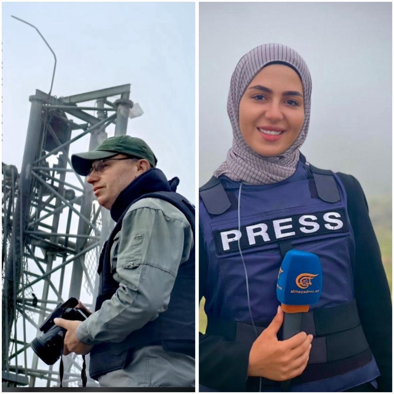 استشهاد مراسل المنار و مراسلة الميادين