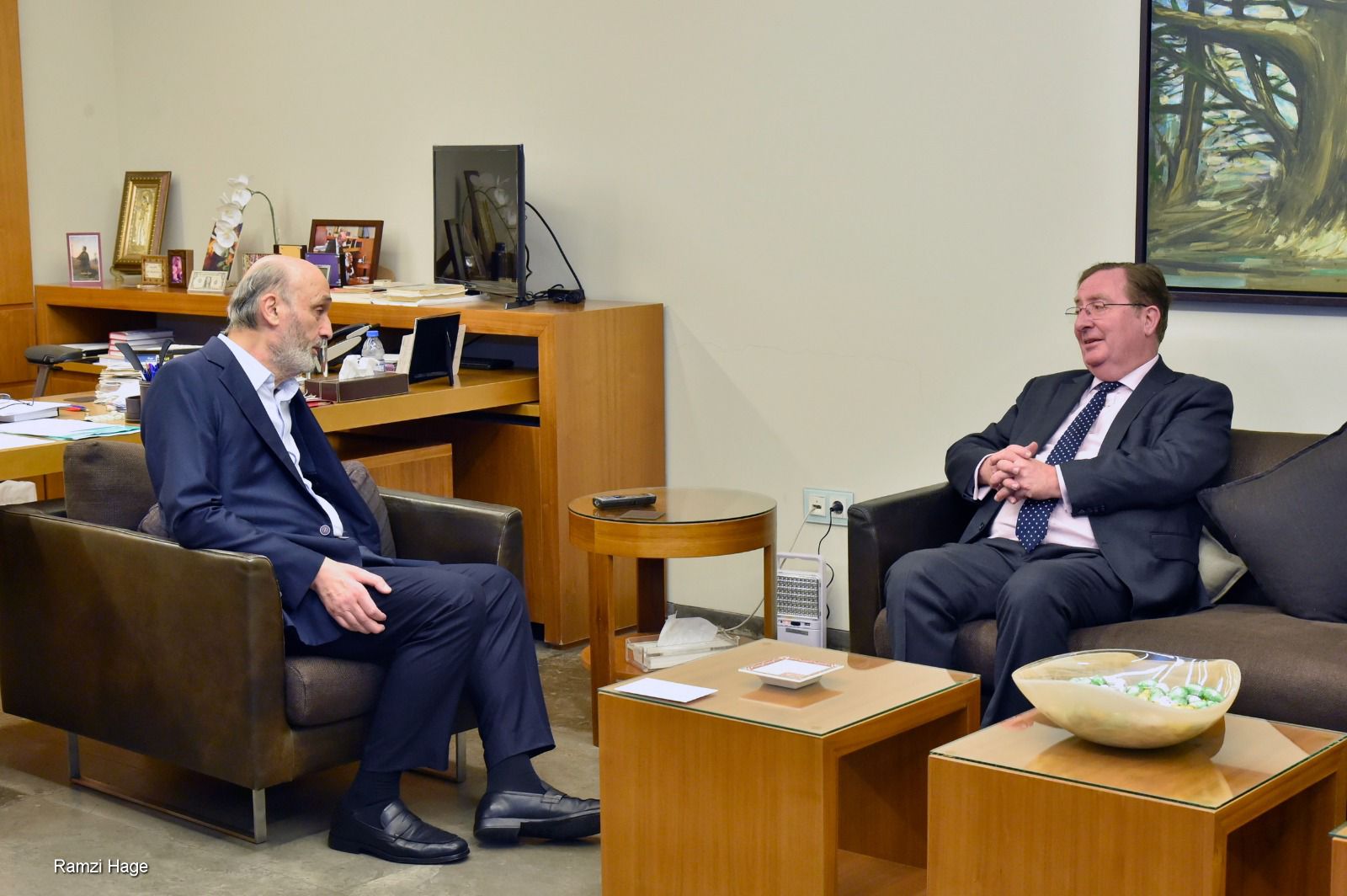 جعجع استقبل سفير بريطانيا