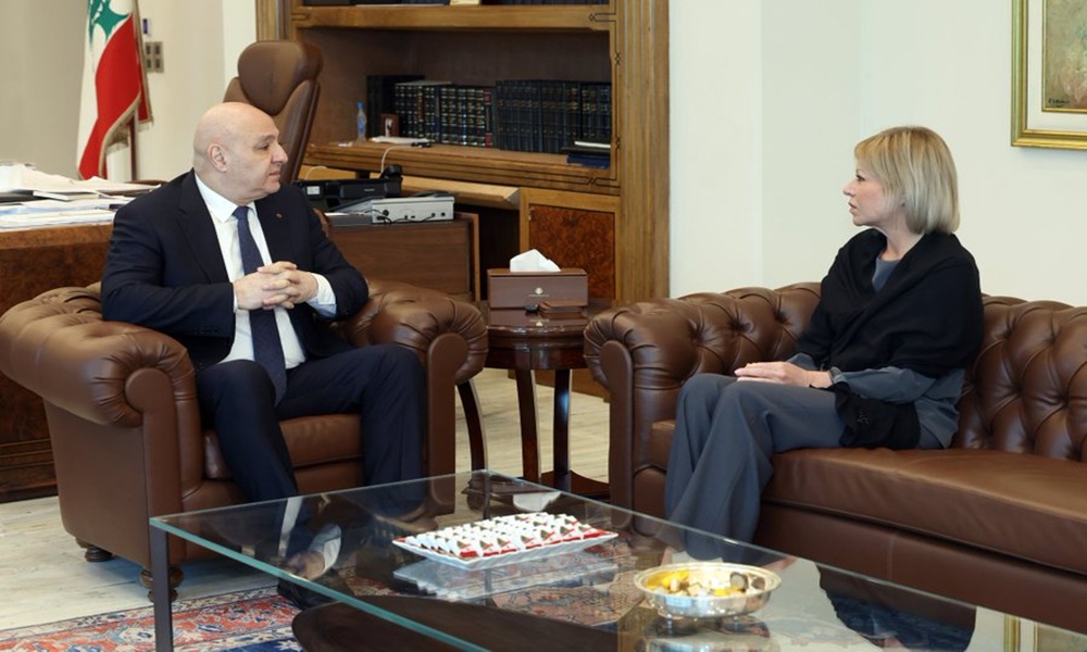 الرئيس عون يبحث مع بلاسخارت الأوضاع العامة في لبنان