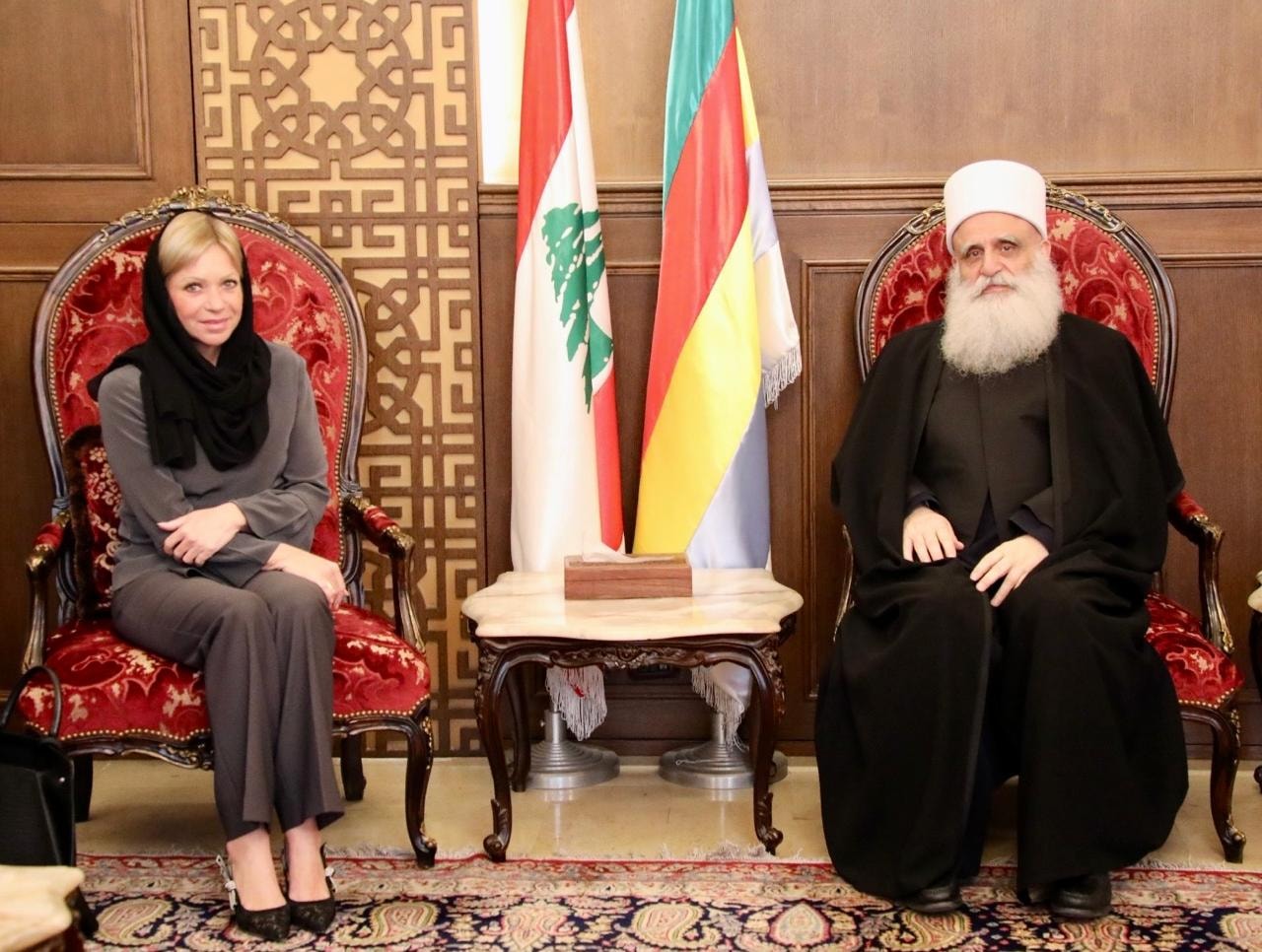 بلاسخارت بعد لقائها شيخ العقل: نحرص على خفض التوتر