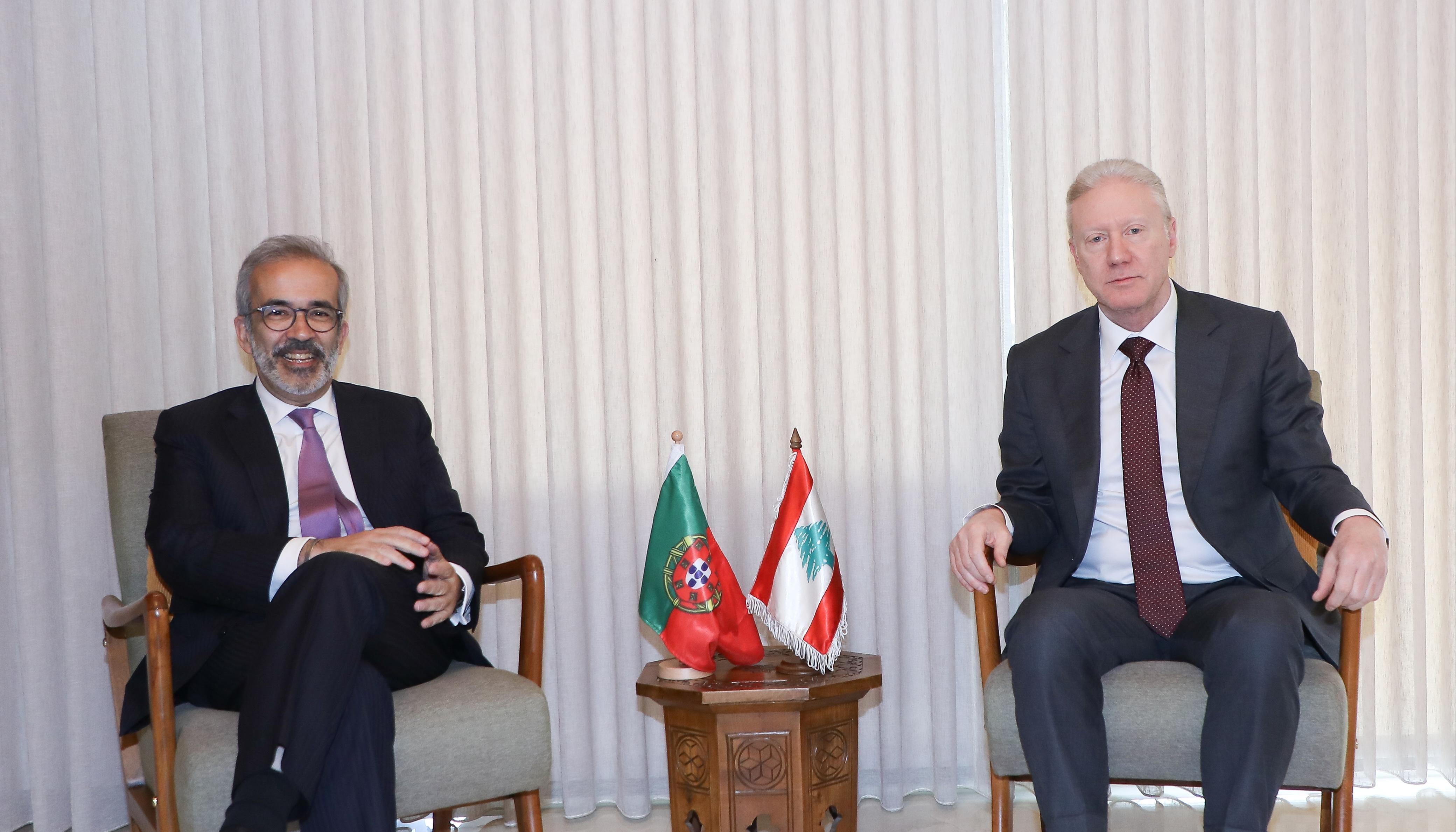 رجّي يلتقي نظيره البرتغالي: دعمٌ لسيادة لبنان ومساره التفاوضي