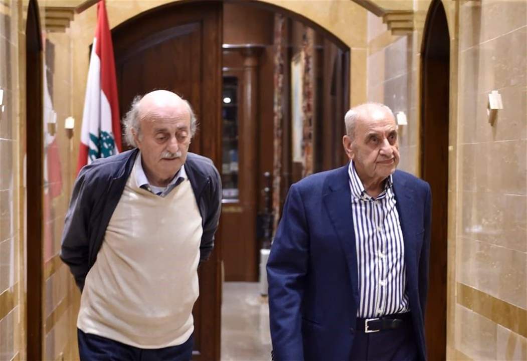 جنبلاط من عين التينة: أقصى ما نستطيع أن نقوم به هو اتفاق الهدنة