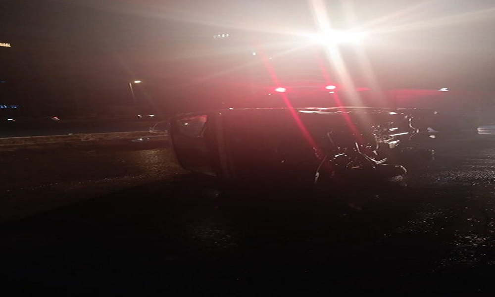 اصطدام “فان” بالفاصل الوسطي وانقلابه!