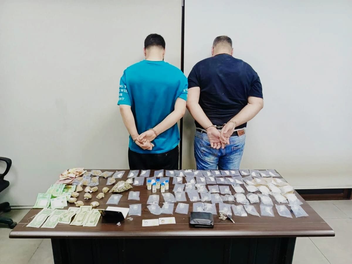 توقيف مروّجَي مخدّرات في صيدا وضبط كوكايين وكبتاغون وكيتامين بحوزتهما