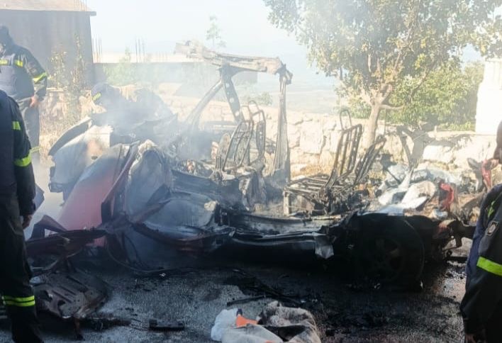 ضحية في غارة على سيارة  على الطريق بين بلدتي كفرشوبا وكفرحمام