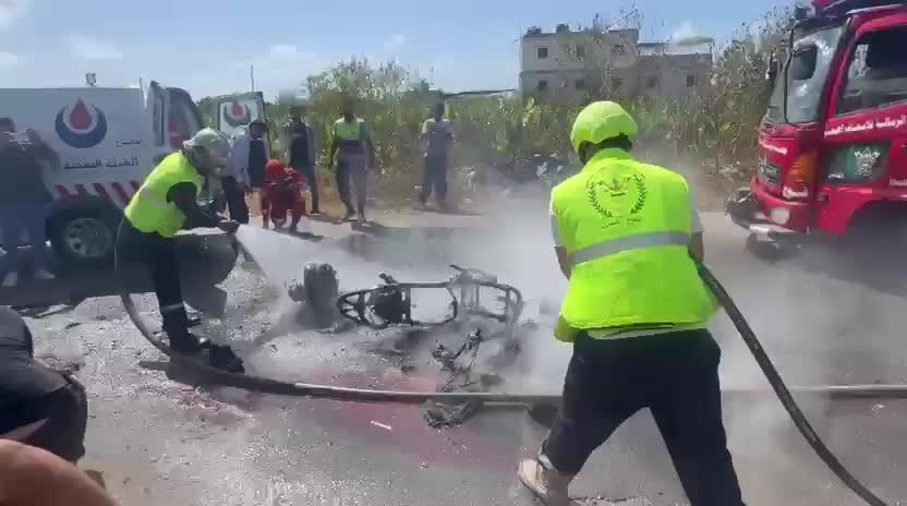 بالفيديو: غارة تستهدف دراجة نارية على طريق برج الشمالي