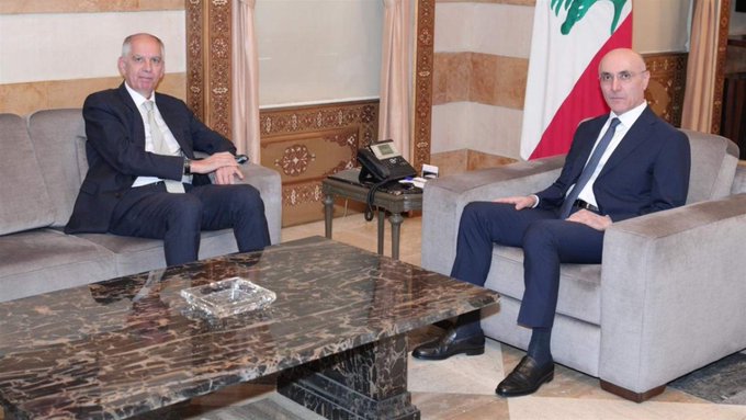 الحجار بحث مع السفير الفرنسي في مساعي تثبيت وقف النار